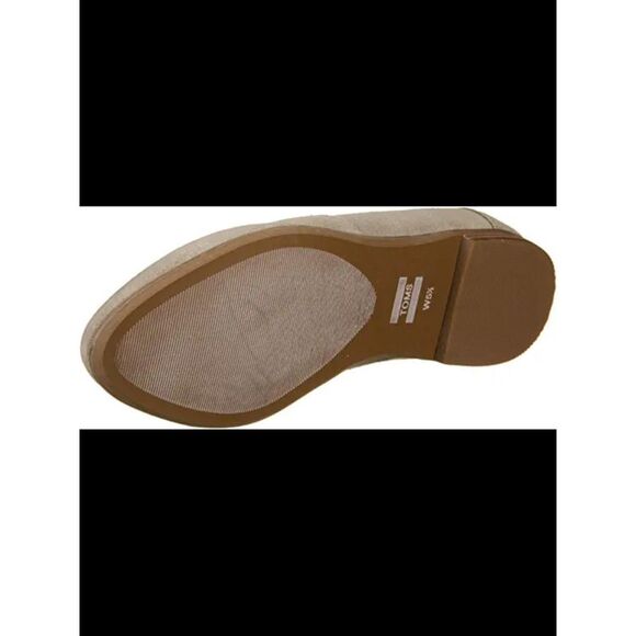 NWT TOMS Womens Beige Padded Julie Almond Toe Slip On Suede Flats 6.5 W - Picture 4 of 5
